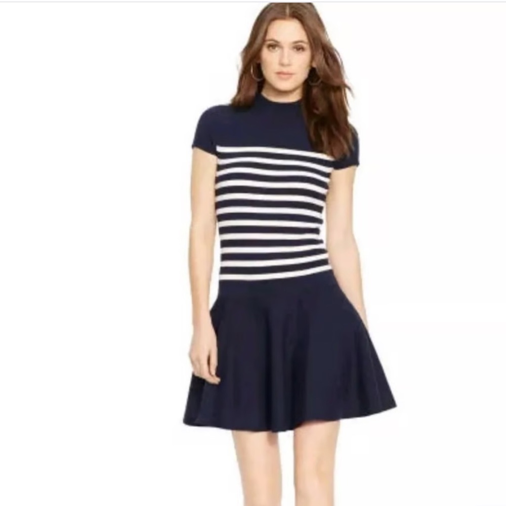 Polo Ralph Lauren Navy and White Stripped Dress